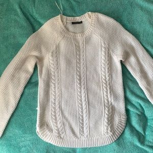 White knit sweater